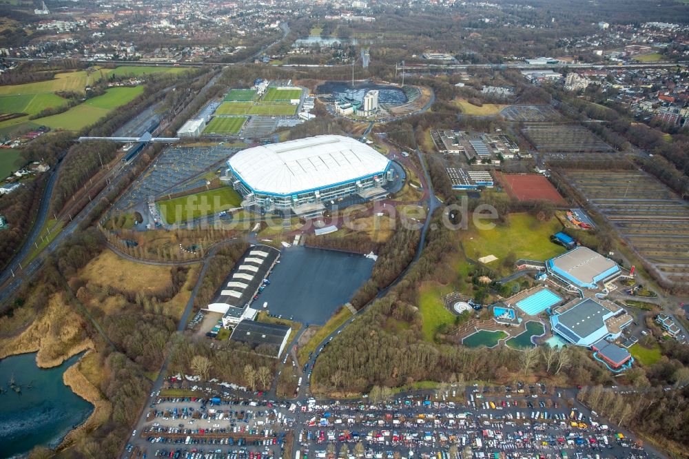 Gelsenkirchen von oben - Entwicklungsgebiet und Bauland- Brache Stadionring - Parkallee im Ortsteil Gelsenkirchen-Ost in Gelsenkirchen im Bundesland Nordrhein-Westfalen