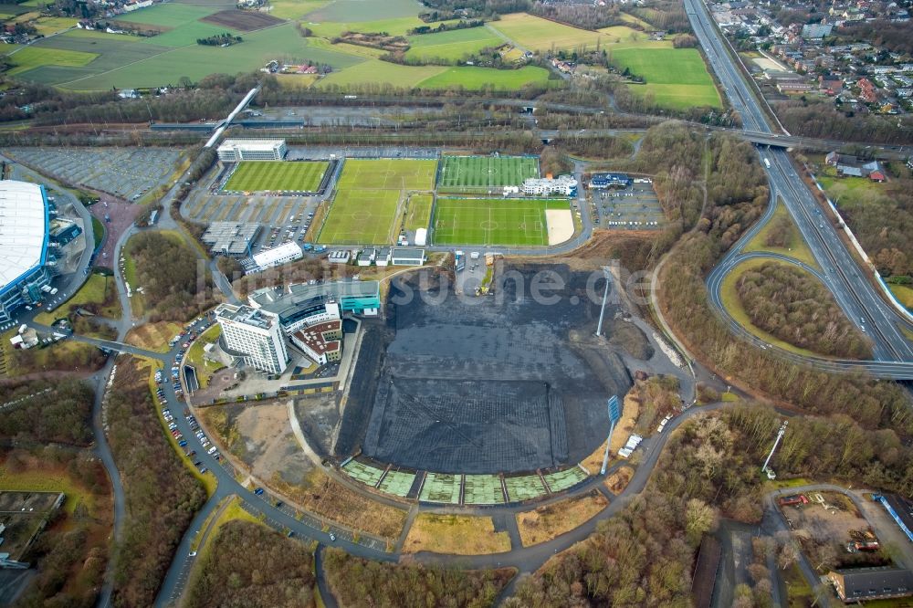 Luftbild Gelsenkirchen - Entwicklungsgebiet und Bauland- Brache Stadionring - Parkallee im Ortsteil Gelsenkirchen-Ost in Gelsenkirchen im Bundesland Nordrhein-Westfalen