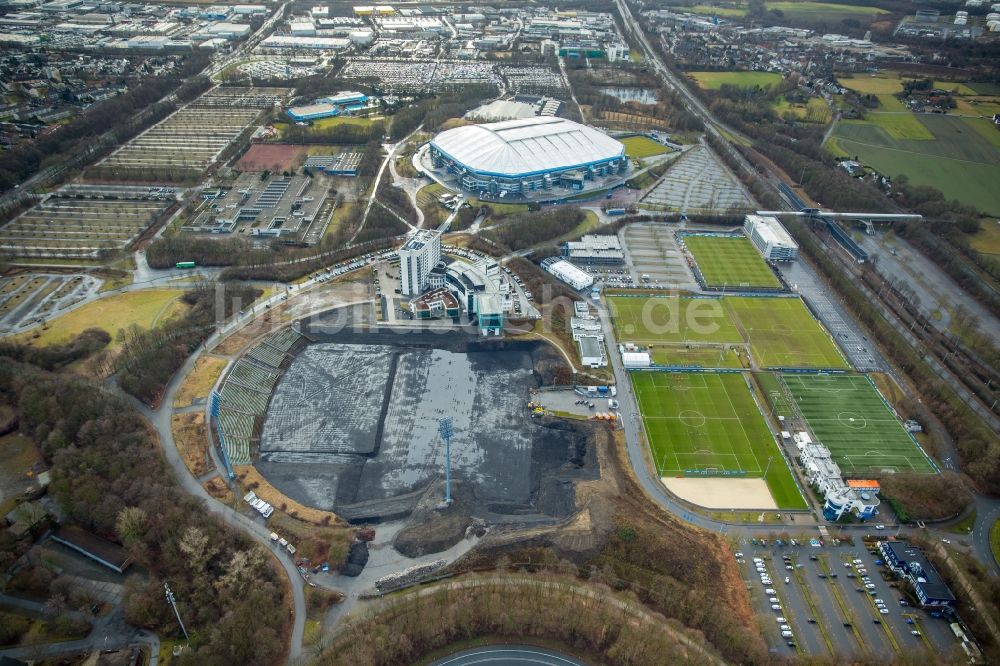 Gelsenkirchen von oben - Entwicklungsgebiet und Bauland- Brache Stadionring - Parkallee im Ortsteil Gelsenkirchen-Ost in Gelsenkirchen im Bundesland Nordrhein-Westfalen