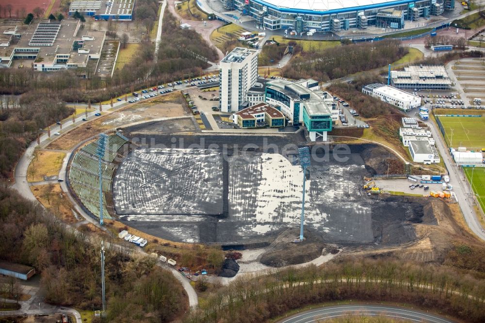 Gelsenkirchen aus der Vogelperspektive: Entwicklungsgebiet und Bauland- Brache Stadionring - Parkallee im Ortsteil Gelsenkirchen-Ost in Gelsenkirchen im Bundesland Nordrhein-Westfalen