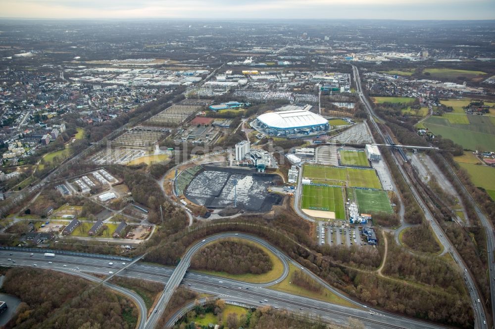 Luftbild Gelsenkirchen - Entwicklungsgebiet und Bauland- Brache Stadionring - Parkallee im Ortsteil Gelsenkirchen-Ost in Gelsenkirchen im Bundesland Nordrhein-Westfalen