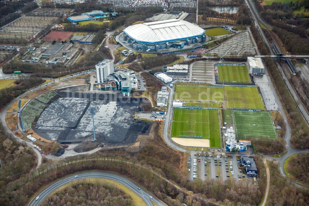 Luftaufnahme Gelsenkirchen - Entwicklungsgebiet und Bauland- Brache Stadionring - Parkallee im Ortsteil Gelsenkirchen-Ost in Gelsenkirchen im Bundesland Nordrhein-Westfalen