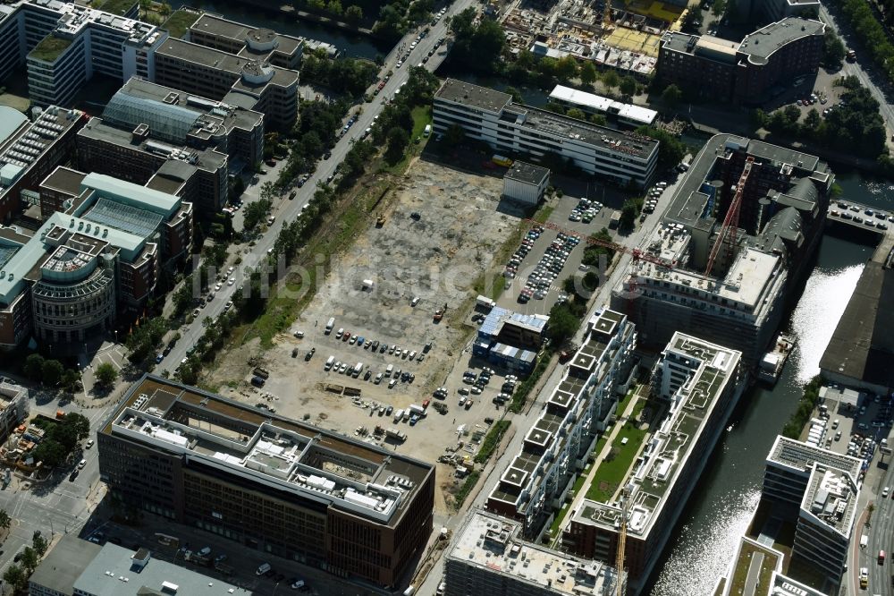 Hamburg aus der Vogelperspektive: Entwicklungsgebiet und Bauland- Brache im Stadtteil Hammerbrook in Hamburg