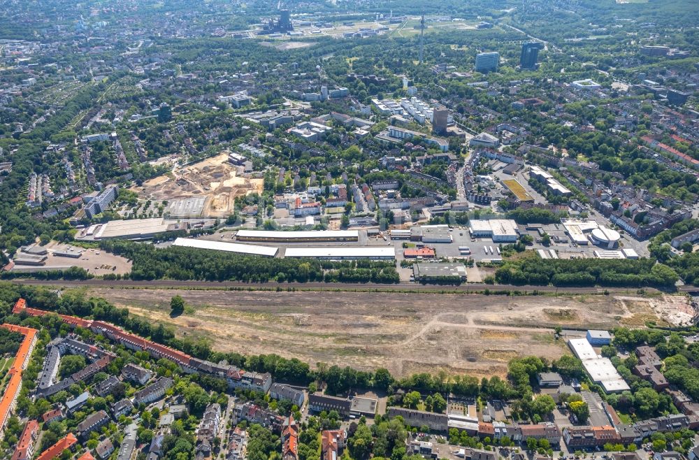 Luftaufnahme Dortmund - Entwicklungsgebiet und Bauland- Brache an der Straße Heiliger Weg in Dortmund im Bundesland Nordrhein-Westfalen, Deutschland