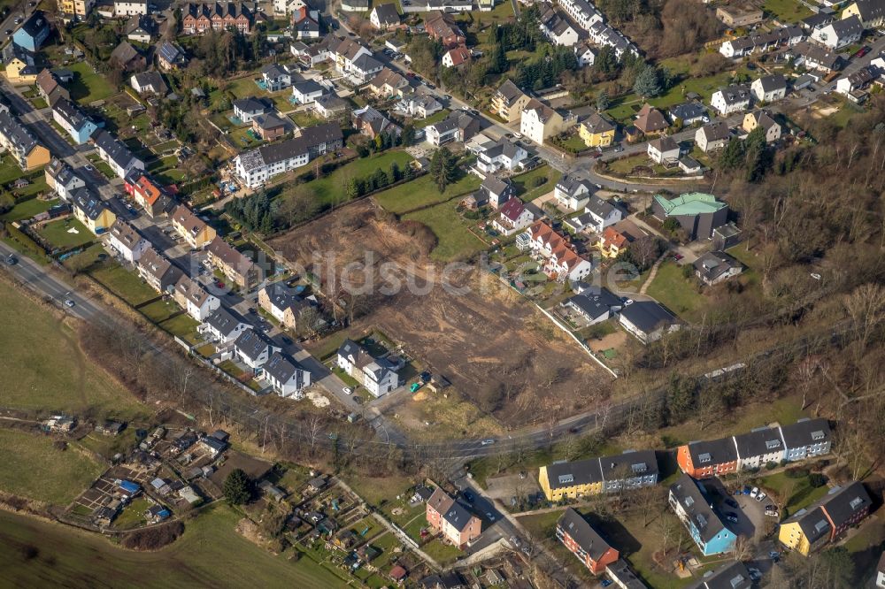 Hattingen von oben - Entwicklungsgebiet und Bauland- Brache an der Wuppertaler Straße in Hattingen im Bundesland Nordrhein-Westfalen, Deutschland