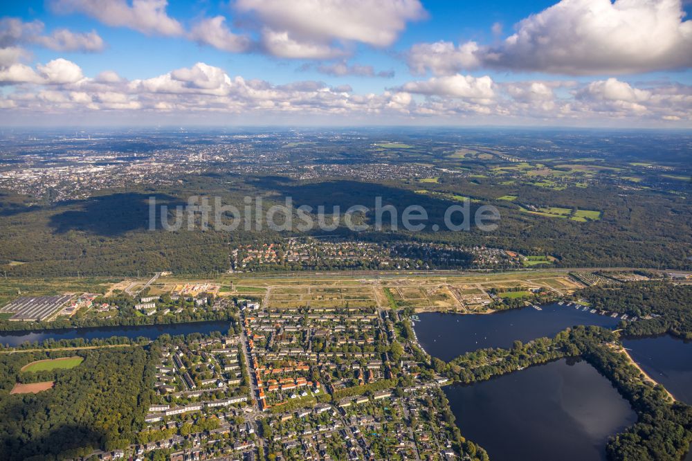 Duisburg von oben - Entwicklungsgebiet und Bauland für den Neubau des Quartier am Wasserturm in Duisburg im Bundesland Nordrhein-Westfalen, Deutschland