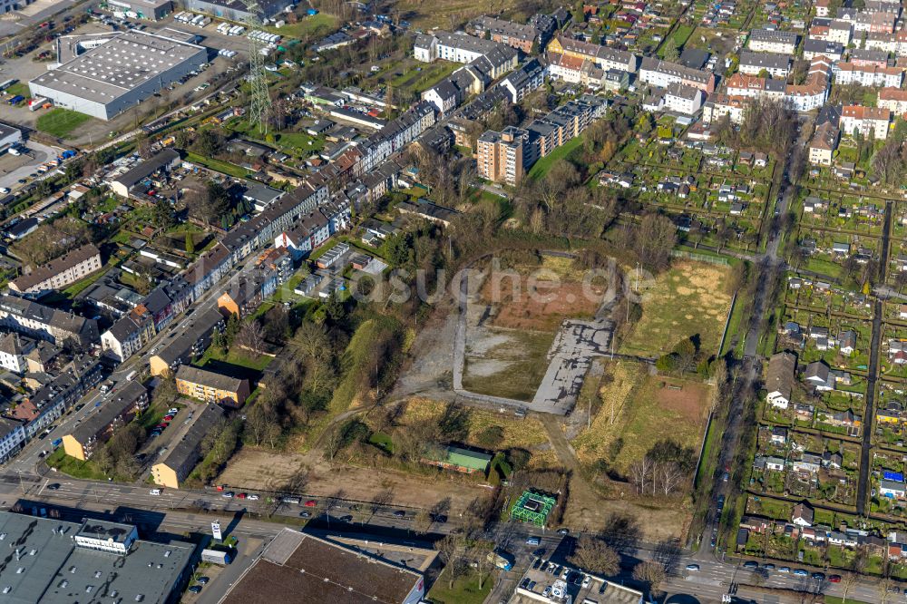 Luftbild Essen - Entwicklungsgebiet- Brache im Ortsteil Altenessen - Süd in Essen im Bundesland Nordrhein-Westfalen, Deutschland