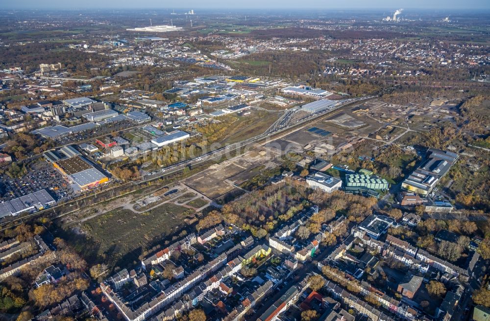 Dortmund von oben - Entwicklungsgebiet der Dortmund Logistik GmbH an der ehemaligen Westfalenhütte in Dortmund im Bundesland Nordrhein-Westfalen