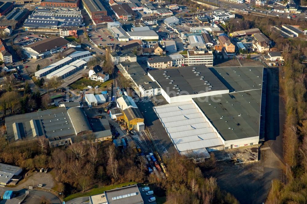 Luftbild Hattingen - Entwicklungsgebiet des ehemaligen Industrie- und Gewerbegebiet O&K Kone-Gelände zur geplanten Flüchtlingsunterkunft in Hattingen im Bundesland Nordrhein-Westfalen