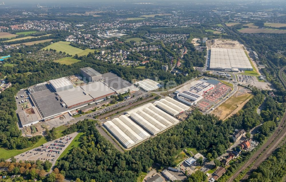 Luftaufnahme Bochum - Entwicklungsgebiet des ehemaligen Industrie- und Gewerbegebiet der Opel-Flächen in Bochum im Bundesland Nordrhein-Westfalen, Deutschland