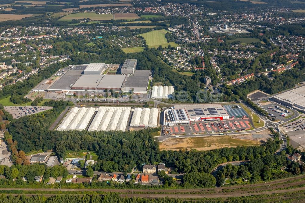 Bochum von oben - Entwicklungsgebiet des ehemaligen Industrie- und Gewerbegebiet der Opel-Flächen in Bochum im Bundesland Nordrhein-Westfalen, Deutschland