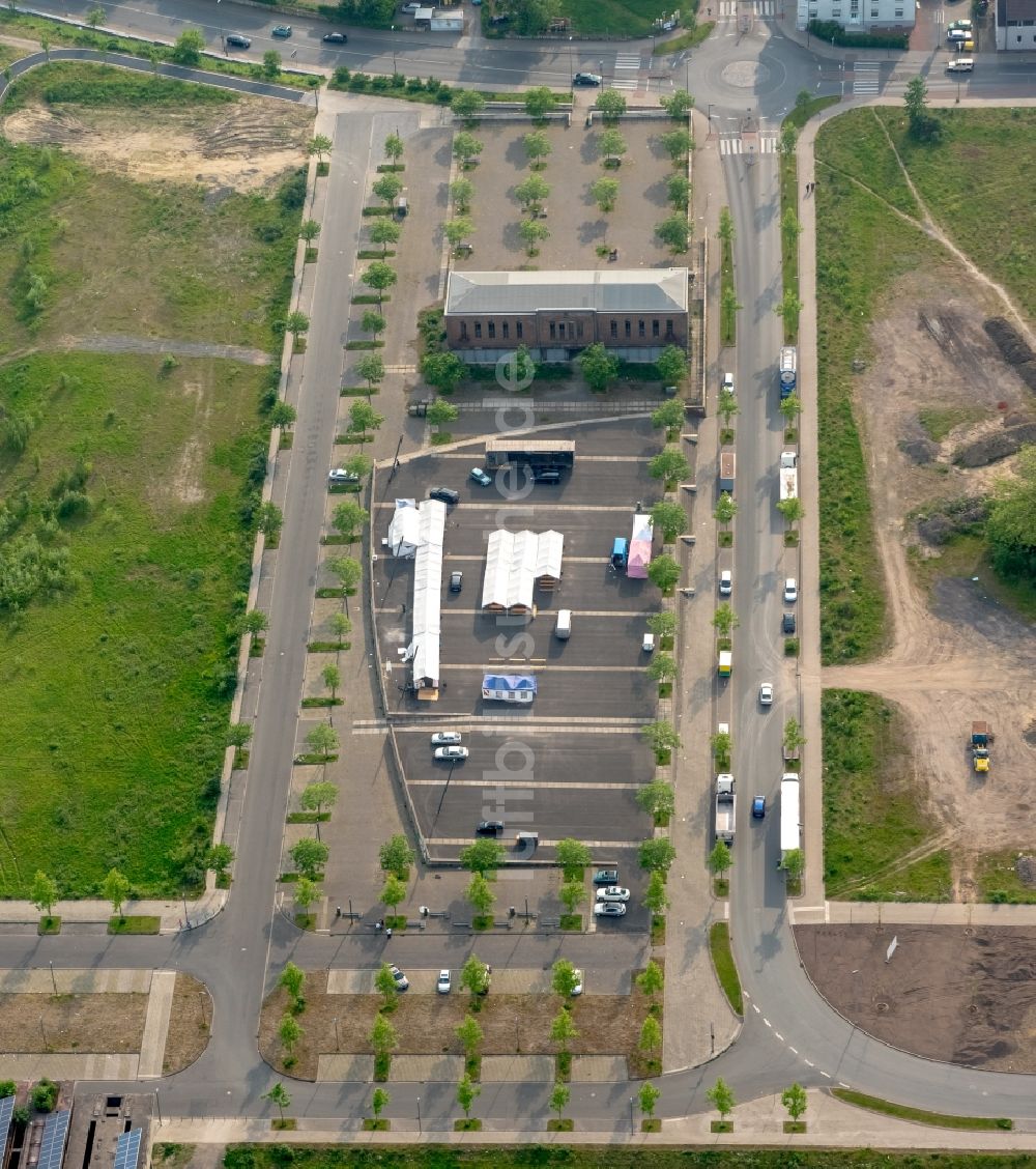 Gelsenkirchen von oben - Entwicklungsgebiet des ehemaligen Industriegebietes- Hüttenwerkes Schalker Verein in Gelsenkirchen im Bundesland Nordrhein-Westfalen