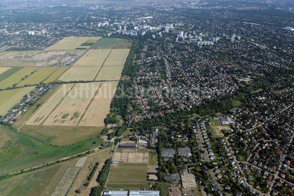 Luftbild Berlin - Entwicklungsgebiet auf dem Gelände einer ehemaligen Gärtnerei an der Pfauenkehre in Berlin