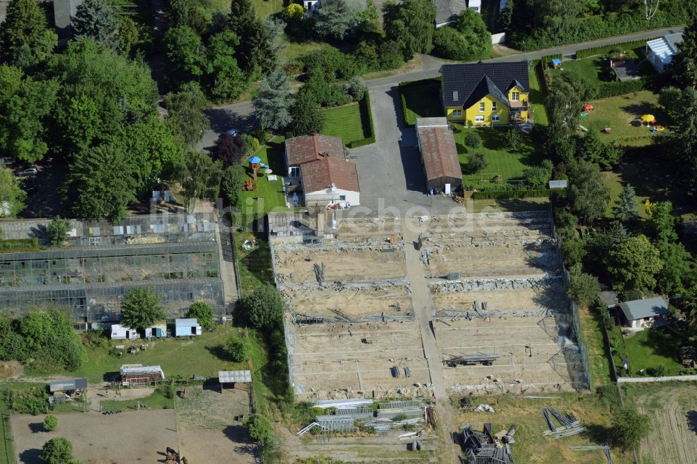 Berlin von oben - Entwicklungsgebiet auf dem Gelände einer ehemaligen Gärtnerei an der Pfauenkehre in Berlin