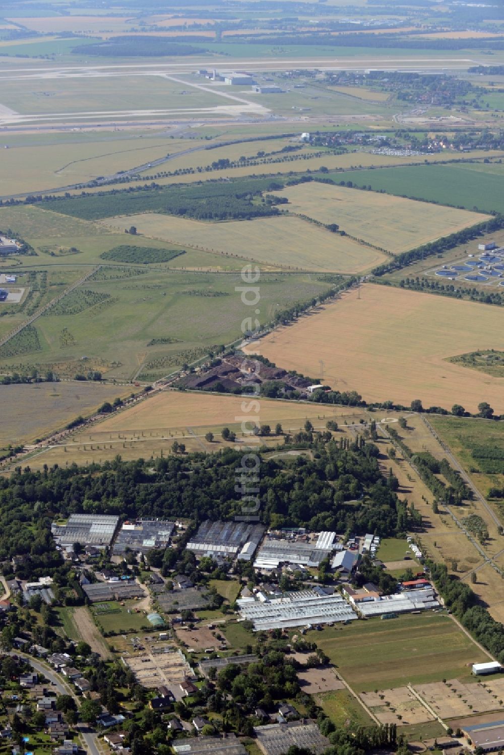 Luftbild Berlin - Entwicklungsgebiet auf dem Gelände einer ehemaligen Gärtnerei an der Pfauenkehre in Berlin