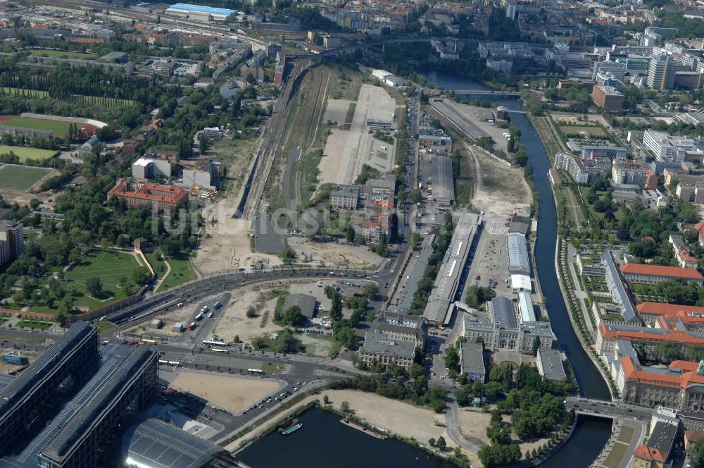 Berlin von oben - Entwicklungsgebiet an der Heidestrasse in Berlin