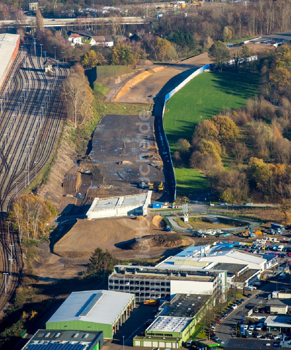 Bochum aus der Vogelperspektive: Entwicklungsgebiet der Industriebrache AFG BochumAllgemeine Fahrzeug übernahmegesellschaft mbH am Opelring in Bochum im Bundesland Nordrhein-Westfalen