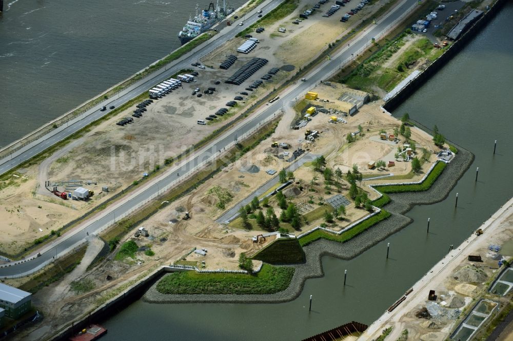 Luftaufnahme Hamburg - Entwicklungsgebiet der Industriebrache Baakenhafen an der Baakenallee in Hamburg, Deutschland