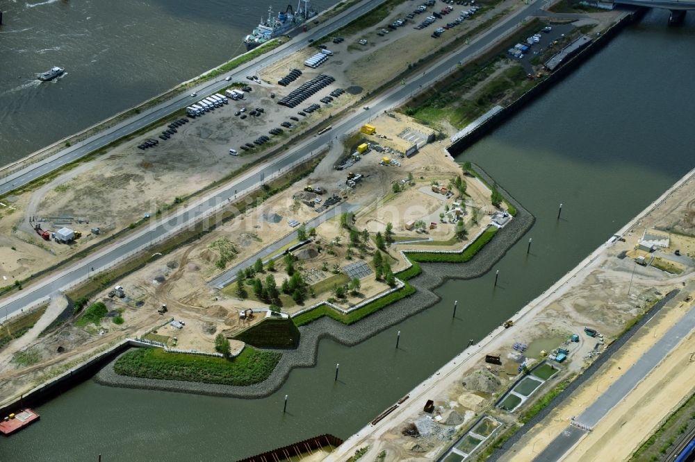 Luftbild Hamburg - Entwicklungsgebiet der Industriebrache Baakenhafen an der Baakenallee in Hamburg, Deutschland