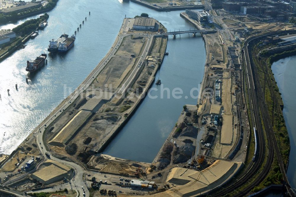 Hamburg von oben - Entwicklungsgebiet der Industriebrache Baakenhafen im Ortsteil HafenCity in Hamburg, Deutschland