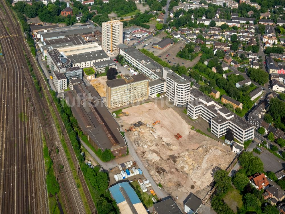 Oberhausen aus der Vogelperspektive: Entwicklungsgebiet der Industriebrache BABCOCK Fertigungszentrum GmbH in Oberhausen im Bundesland Nordrhein-Westfalen