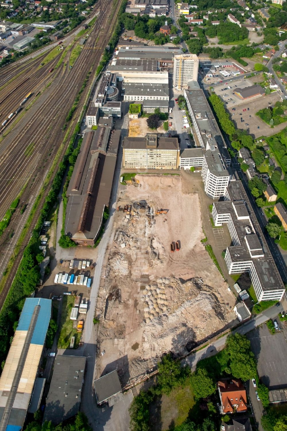 Luftbild Oberhausen - Entwicklungsgebiet der Industriebrache BABCOCK Fertigungszentrum GmbH in Oberhausen im Bundesland Nordrhein-Westfalen