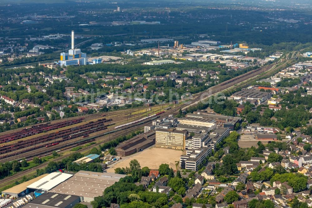 Luftaufnahme Oberhausen - Entwicklungsgebiet der Industriebrache BABCOCK Fertigungszentrum GmbH in Oberhausen im Bundesland Nordrhein-Westfalen