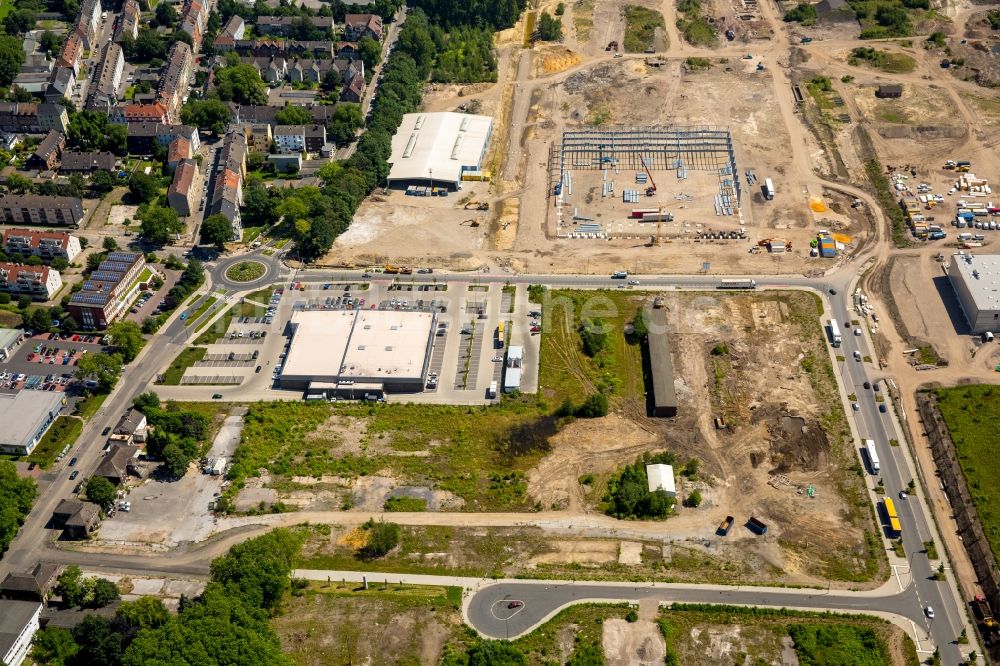 Gelsenkirchen aus der Vogelperspektive: Entwicklungsgebiet der Industriebrache und Brachfläche des ehemaligen Hüttenwerk Schalker Verein in Gelsenkirchen im Bundesland Nordrhein-Westfalen