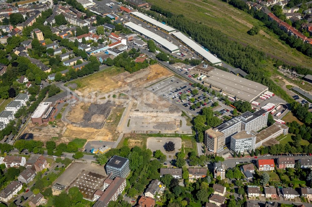 Luftbild Dortmund - Entwicklungsgebiet der Industriebrache Deggingstraße am Sitz der DSW21 Dortmunder Stadtwerke AG im Ortsteil Innenstadt-Ost in Dortmund im Bundesland Nordrhein-Westfalen