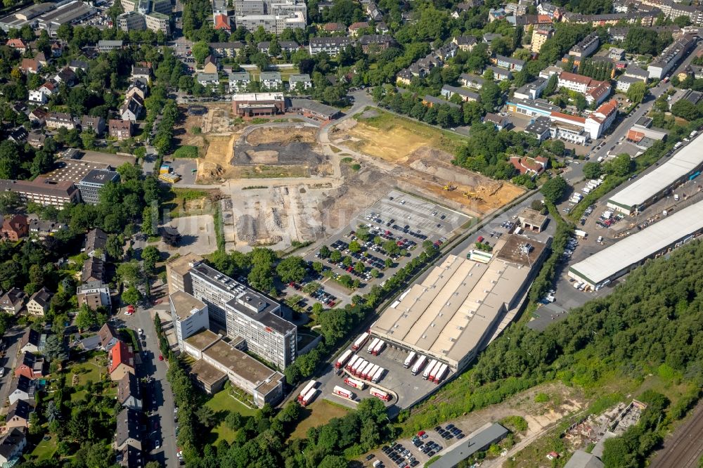 Dortmund aus der Vogelperspektive: Entwicklungsgebiet der Industriebrache Deggingstraße am Sitz der DSW21 Dortmunder Stadtwerke AG im Ortsteil Innenstadt-Ost in Dortmund im Bundesland Nordrhein-Westfalen