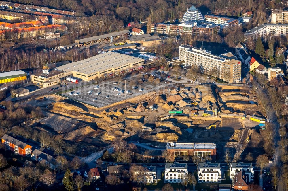 Dortmund von oben - Entwicklungsgebiet der Industriebrache Deggingstraße am Sitz der DSW21 Dortmunder Stadtwerke AG im Ortsteil Innenstadt-Ost in Dortmund im Bundesland Nordrhein-Westfalen