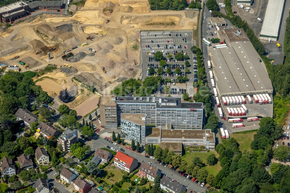 Dortmund aus der Vogelperspektive: Entwicklungsgebiet der Industriebrache Deggingstraße am Sitz der DSW21 Dortmunder Stadtwerke AG im Ortsteil Innenstadt-Ost in Dortmund im Bundesland Nordrhein-Westfalen