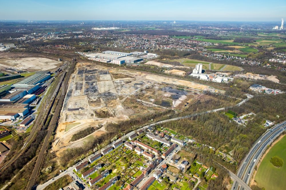 Luftaufnahme Dortmund - Entwicklungsgebiet der Industriebrache der Dortmund Logistik GmbH auf dem Gelände der ehemaligen Westfalenhütte in Dortmund im Bundesland Nordrhein-Westfalen