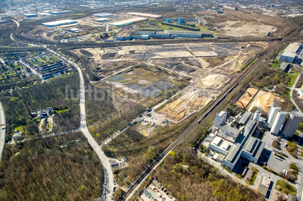 Luftaufnahme Dortmund - Entwicklungsgebiet der Industriebrache der Dortmund Logistik GmbH auf dem Gelände der ehemaligen Westfalenhütte in Dortmund im Bundesland Nordrhein-Westfalen