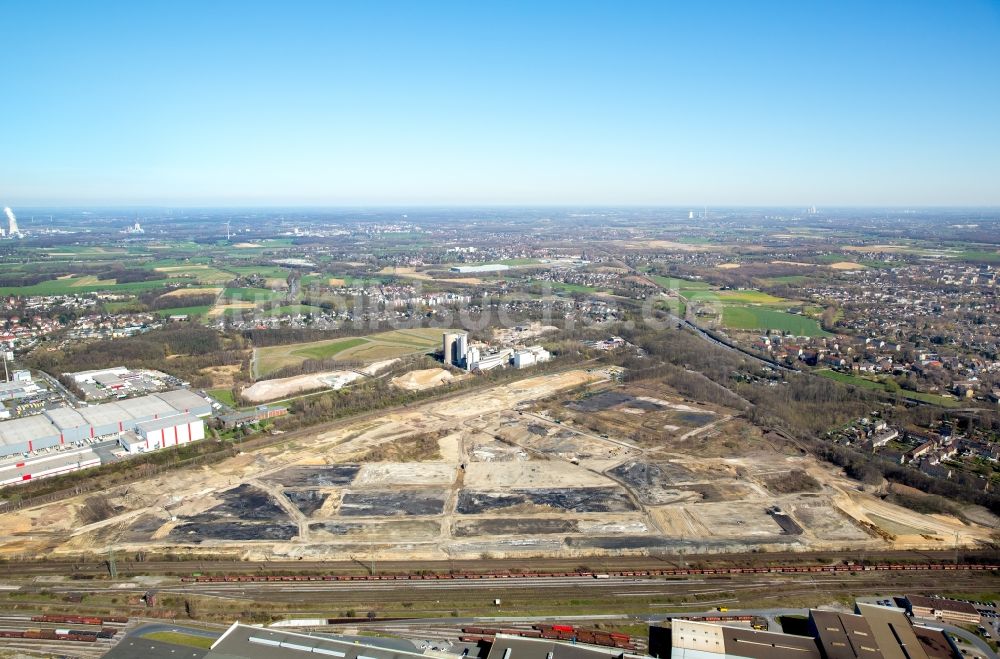 Dortmund von oben - Entwicklungsgebiet der Industriebrache der Dortmund Logistik GmbH auf dem Gelände der ehemaligen Westfalenhütte in Dortmund im Bundesland Nordrhein-Westfalen