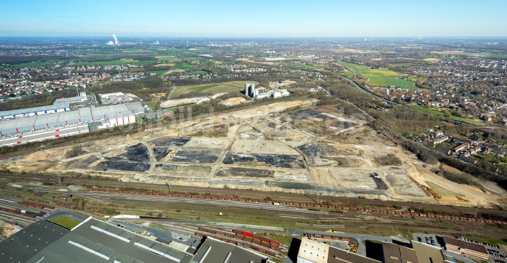 Dortmund aus der Vogelperspektive: Entwicklungsgebiet der Industriebrache der Dortmund Logistik GmbH auf dem Gelände der ehemaligen Westfalenhütte in Dortmund im Bundesland Nordrhein-Westfalen