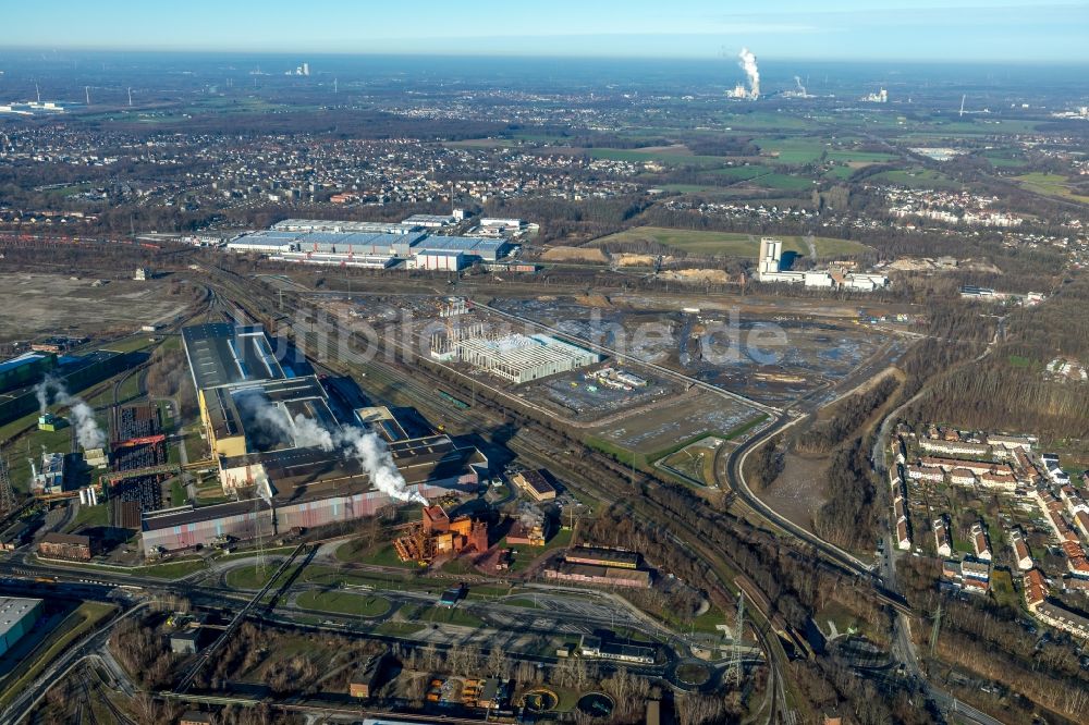 Dortmund aus der Vogelperspektive: Entwicklungsgebiet der Industriebrache der Dortmund Logistik GmbH auf dem Gelände der ehemaligen Westfalenhütte in Dortmund im Bundesland Nordrhein-Westfalen