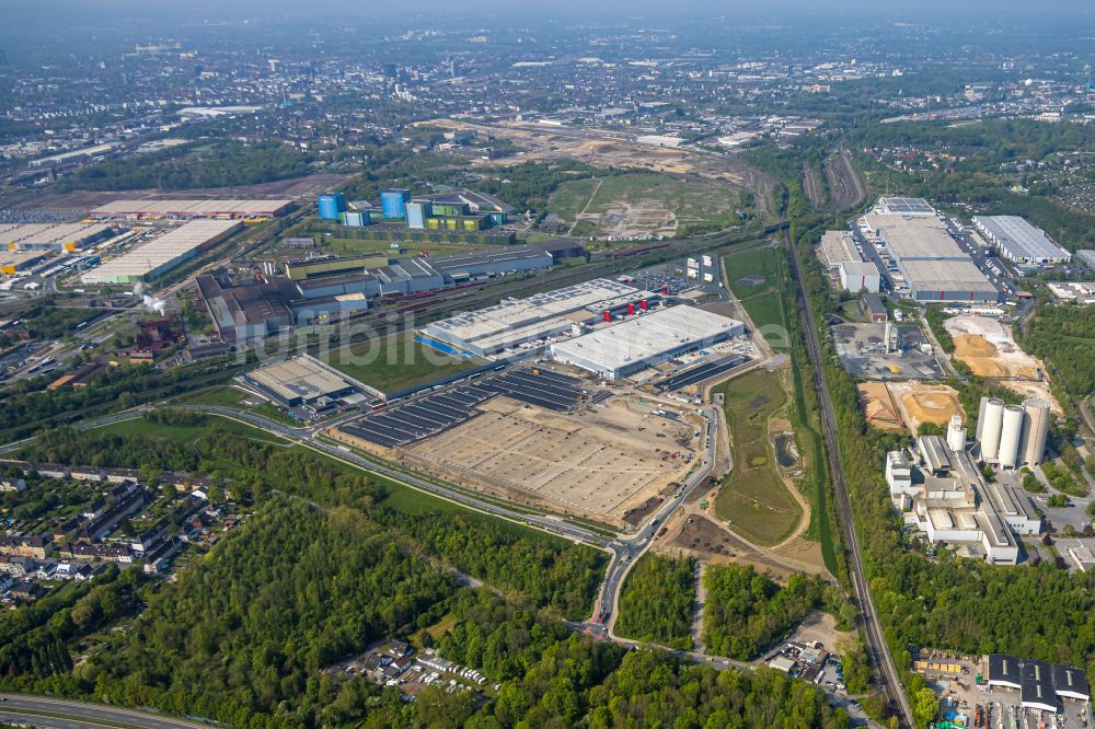 Dortmund von oben - Entwicklungsgebiet der Industriebrache der Dortmund Logistik GmbH auf dem Gelände der ehemaligen Westfalenhütte in Dortmund im Bundesland Nordrhein-Westfalen