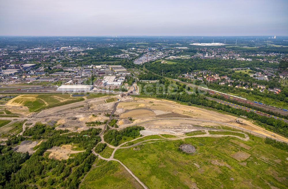 Dortmund aus der Vogelperspektive: Entwicklungsgebiet der Industriebrache in Dortmund im Bundesland Nordrhein-Westfalen, Deutschland