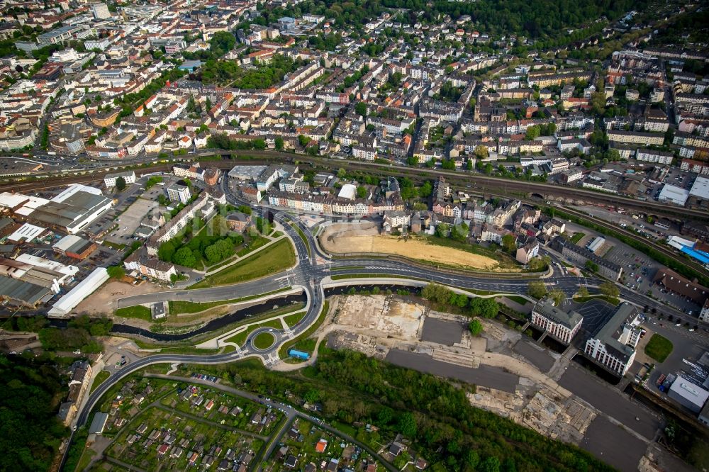 Luftbild Hagen - Entwicklungsgebiet der Industriebrache ehemaliges Akku-Gelände an der Wehringhauser Straße in Hagen im Bundesland Nordrhein-Westfalen