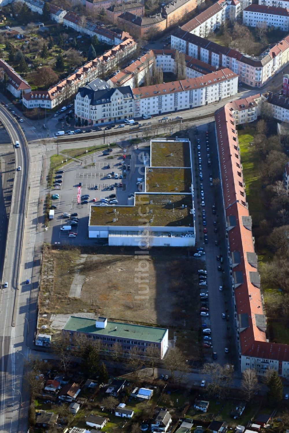 Luftaufnahme Berlin - Entwicklungsgebiet der Industriebrache Fuststraße - Mentelinstraße - Rummelsburger Straße in Berlin