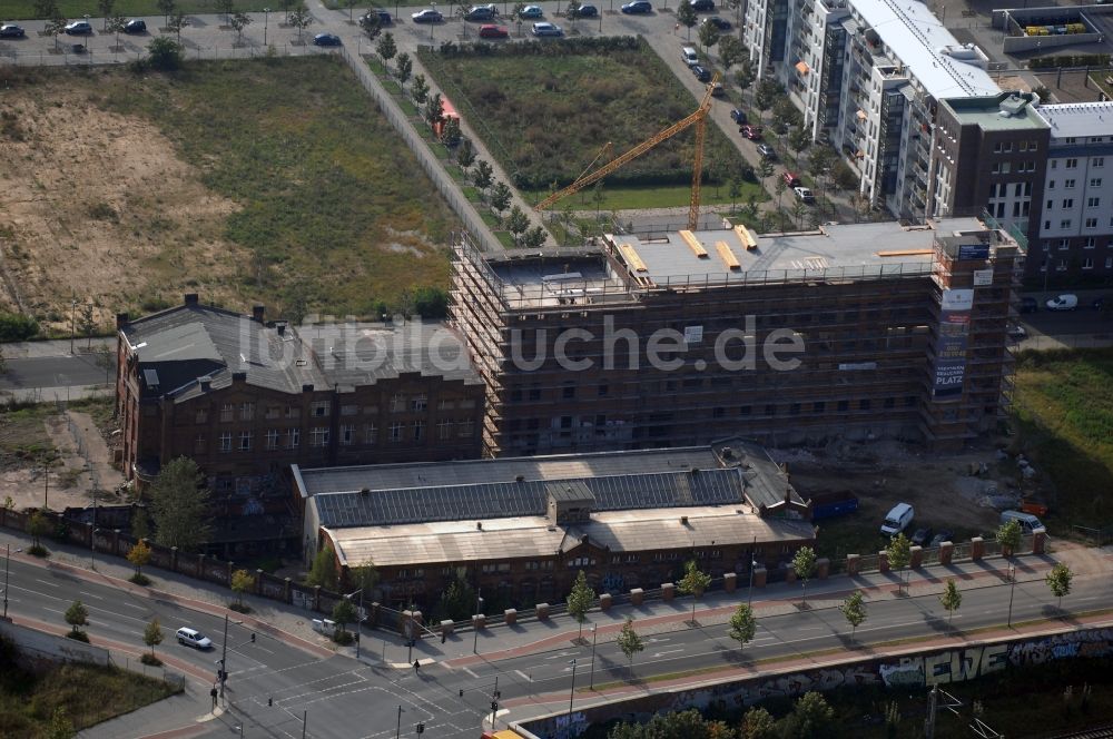 Berlin aus der Vogelperspektive: Entwicklungsgebiet der Industriebrache Gelände des Alten Schlachthof an der Eldenaer Straße - Thaerstraße im Ortsteil Friedrichshain in Berlin, Deutschland