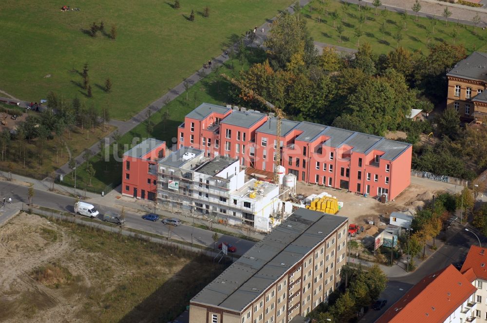 Berlin aus der Vogelperspektive: Entwicklungsgebiet der Industriebrache Gelände des Alten Schlachthof an der Eldenaer Straße - Thaerstraße im Ortsteil Friedrichshain in Berlin, Deutschland