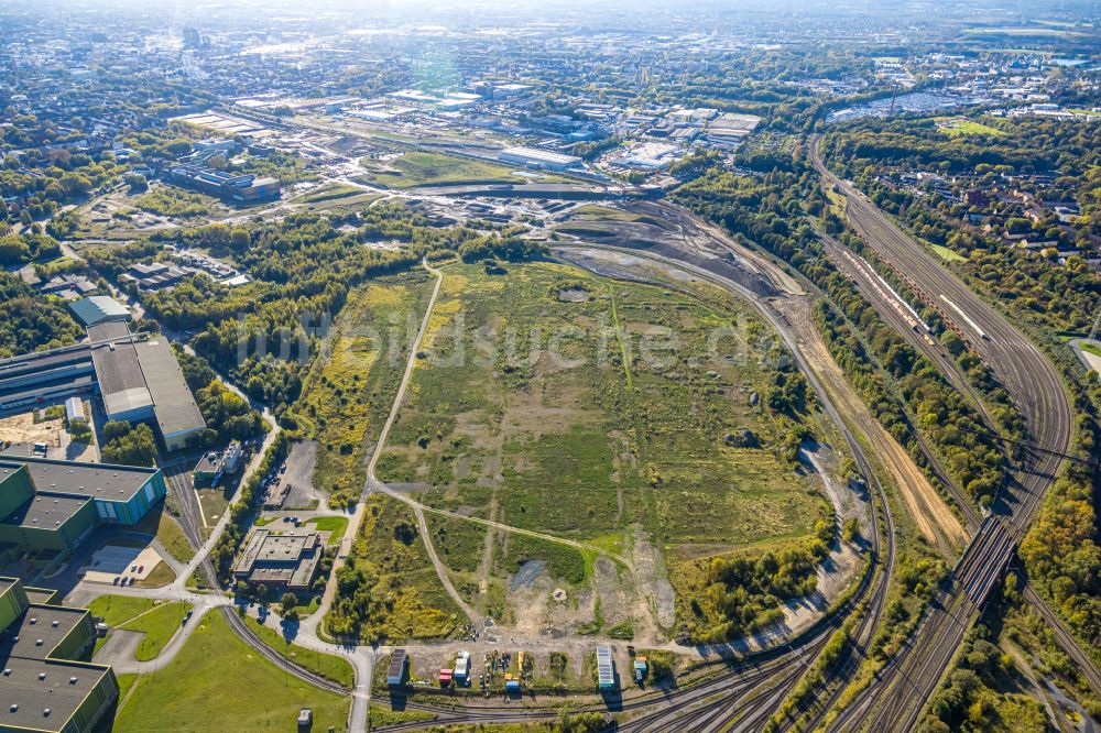 Dortmund aus der Vogelperspektive: Entwicklungsgebiet der Industriebrache auf dem Gelände der ehemaligen Westfalenhütte in Dortmund im Bundesland Nordrhein-Westfalen