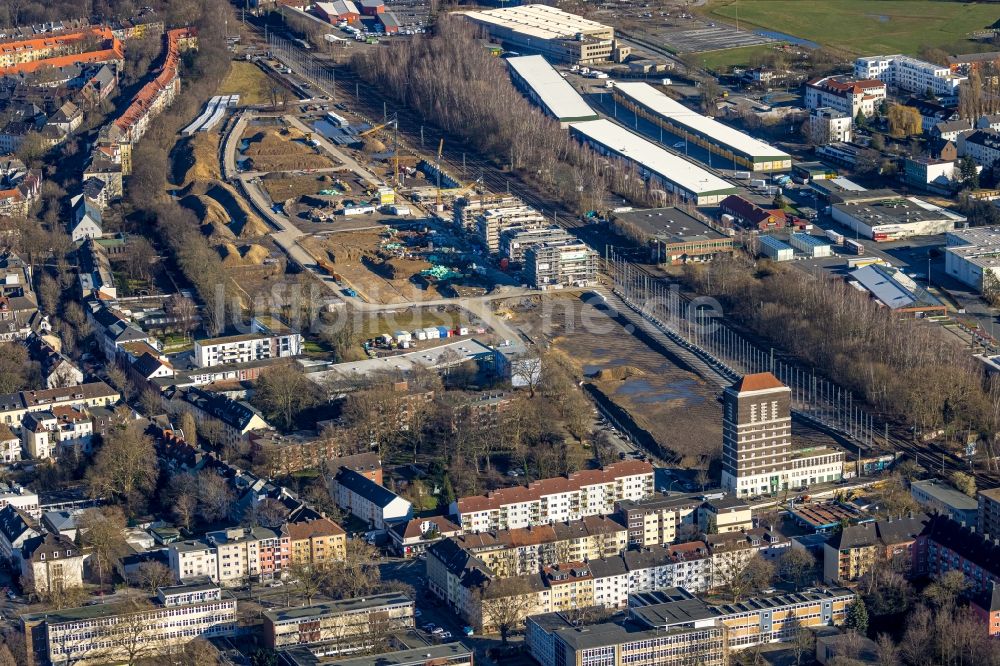 Dortmund aus der Vogelperspektive: Entwicklungsgebiet der Industriebrache Heiliger Weg in Dortmund im Bundesland Nordrhein-Westfalen