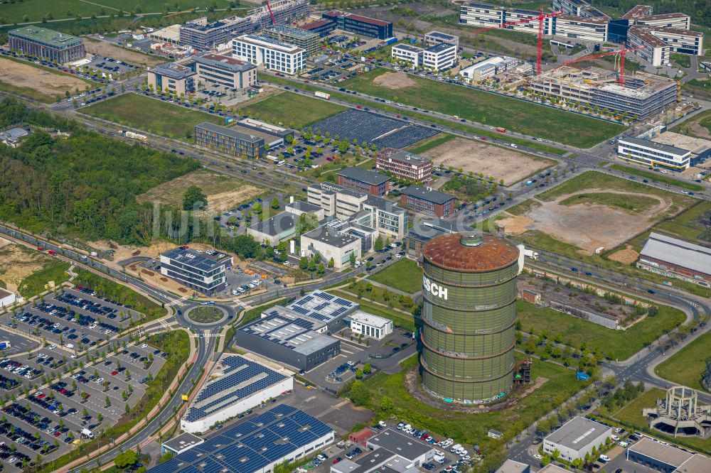 Luftbild Dortmund - Entwicklungsgebiet der Industriebrache Kompetenzzentren des TechnologieZentrumDortmund auf dem Zukunftsstandort PHOENIX West in Dortmund im Bundesland Nordrhein-Westfalen