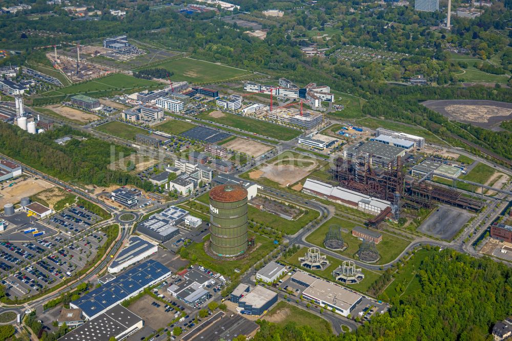 Luftaufnahme Dortmund - Entwicklungsgebiet der Industriebrache Kompetenzzentren des TechnologieZentrumDortmund auf dem Zukunftsstandort PHOENIX West in Dortmund im Bundesland Nordrhein-Westfalen