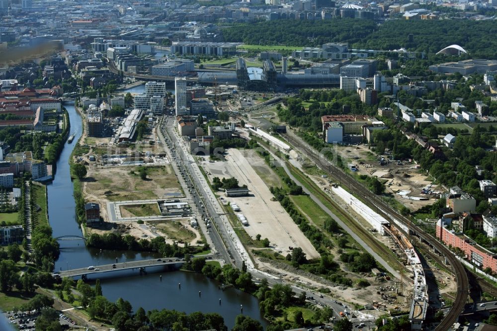 Berlin von oben - Entwicklungsgebiet der Industriebrache Lehrter Straße im Stadtteil Wedding in Berlin