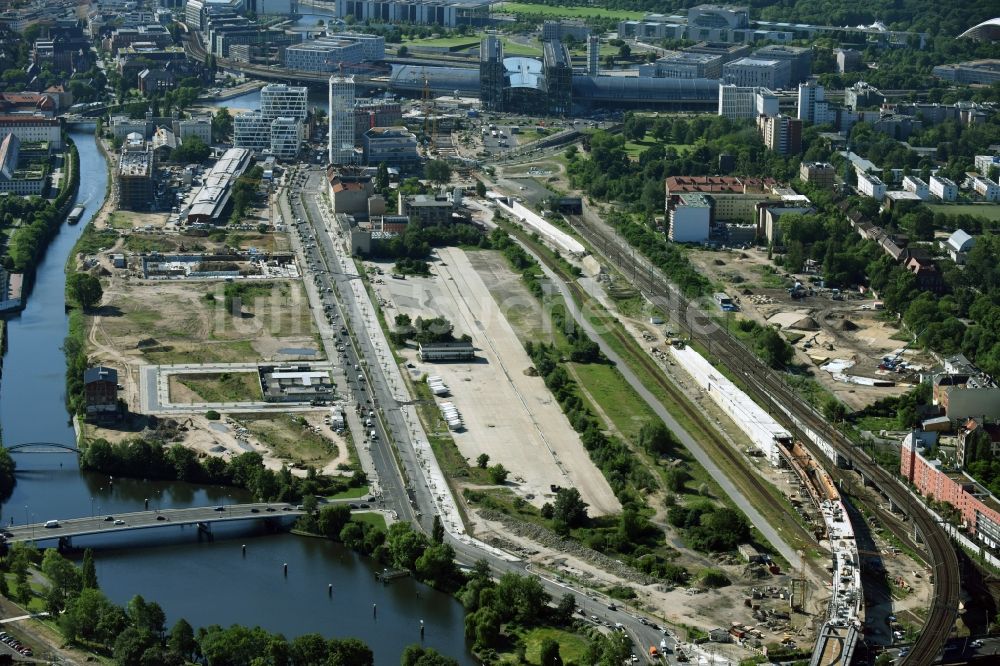 Berlin aus der Vogelperspektive: Entwicklungsgebiet der Industriebrache Lehrter Straße im Stadtteil Wedding in Berlin