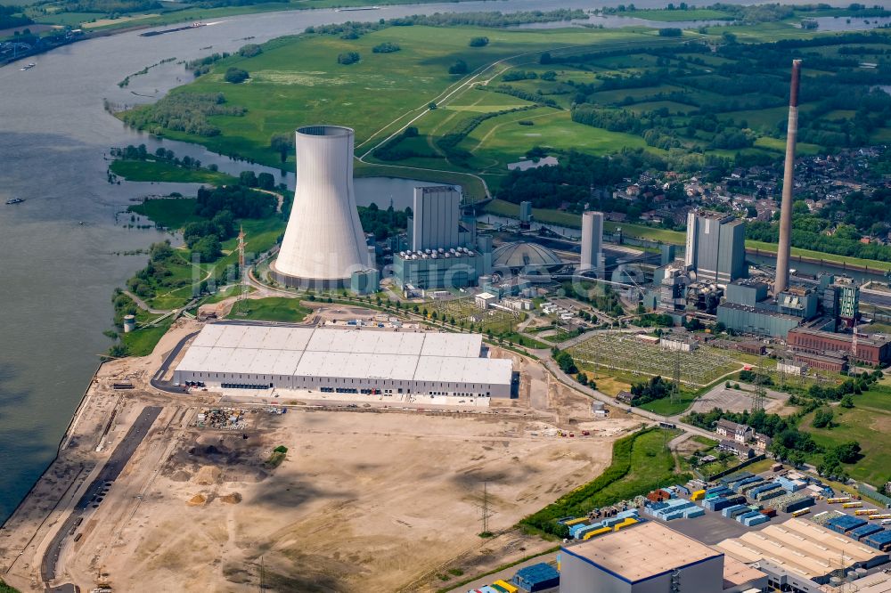 Luftbild Duisburg - Entwicklungsgebiet der Industriebrache Logport VI in Duisburg im Bundesland Nordrhein-Westfalen, Deutschland